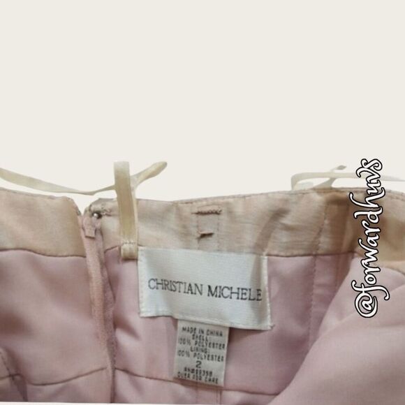 Prom-Ready Christian Michele Strapless Rose Belle Gown - Size 2 - Picture 4 of 13